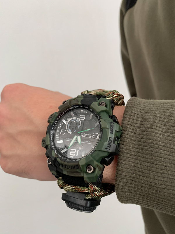 Чоловічий годинник Hemsut Military 4429 з компасом, підсвічуванням і ремінцем армі — фото 4