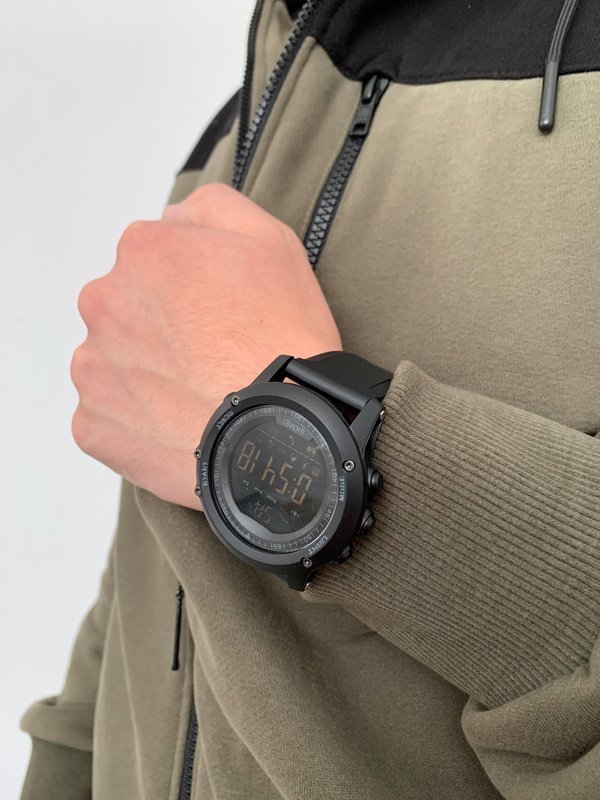 Чоловічий годинник Skmei Dynamic 1321 чорний, 5 атм, фітнес-трекер — фото 3
