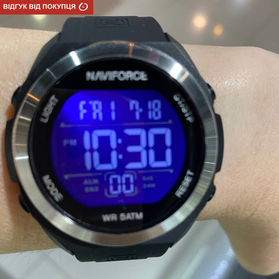 Чоловічий годинник Naviforce Run 2056 з цифровим циферблатом, чорний — фото 9