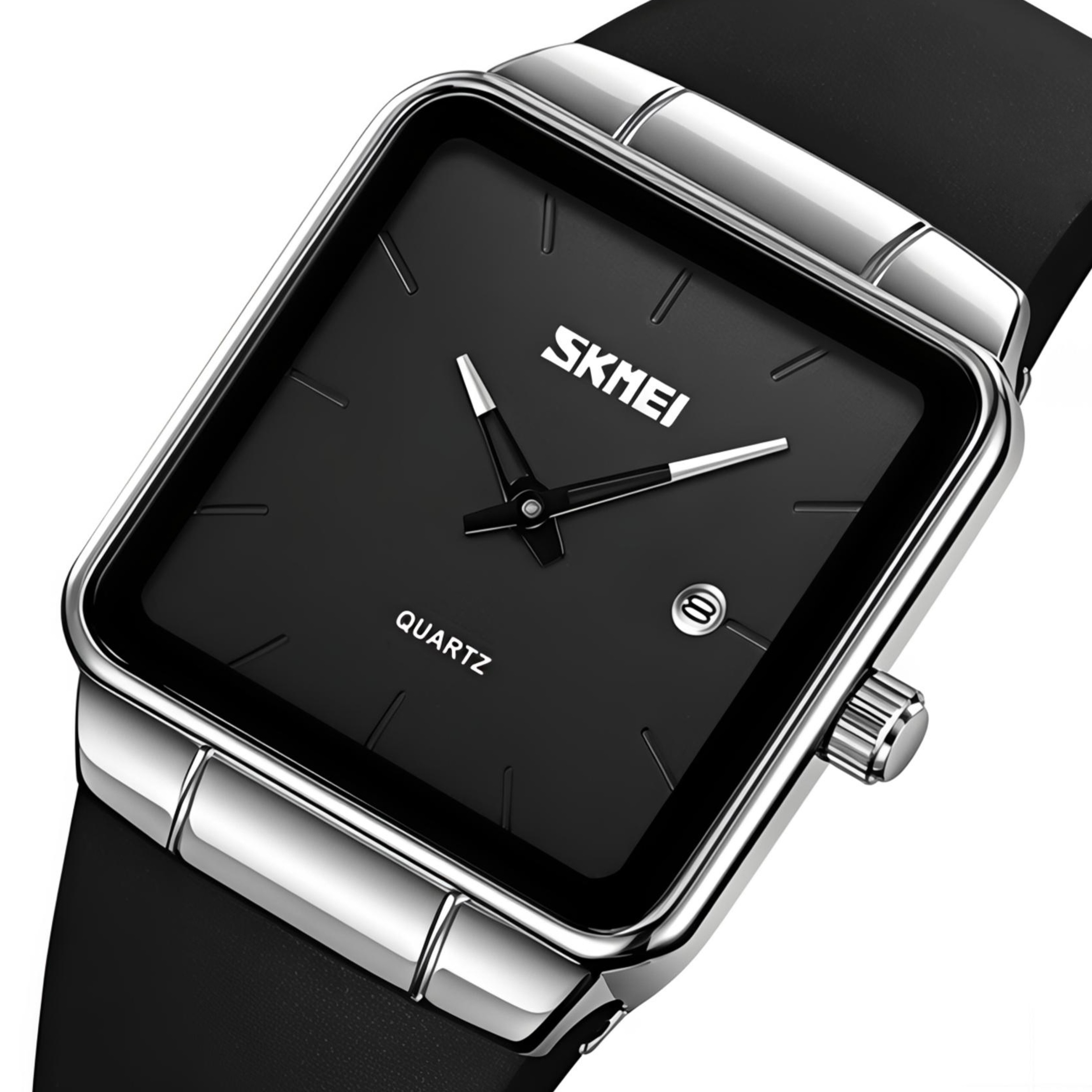 Чоловічий годинник Skmei Aspect 2472 з чорним ремінцем і датою — фото 1