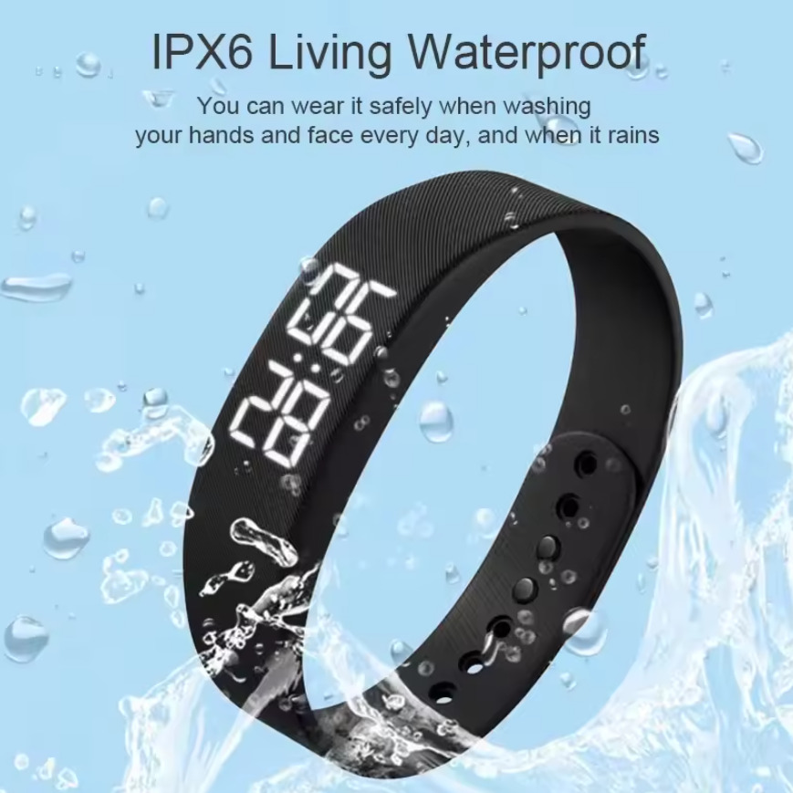Фітнес-браслет Smart Digital Runner Band 2474 з USB-зарядкою, чорний — фото 2