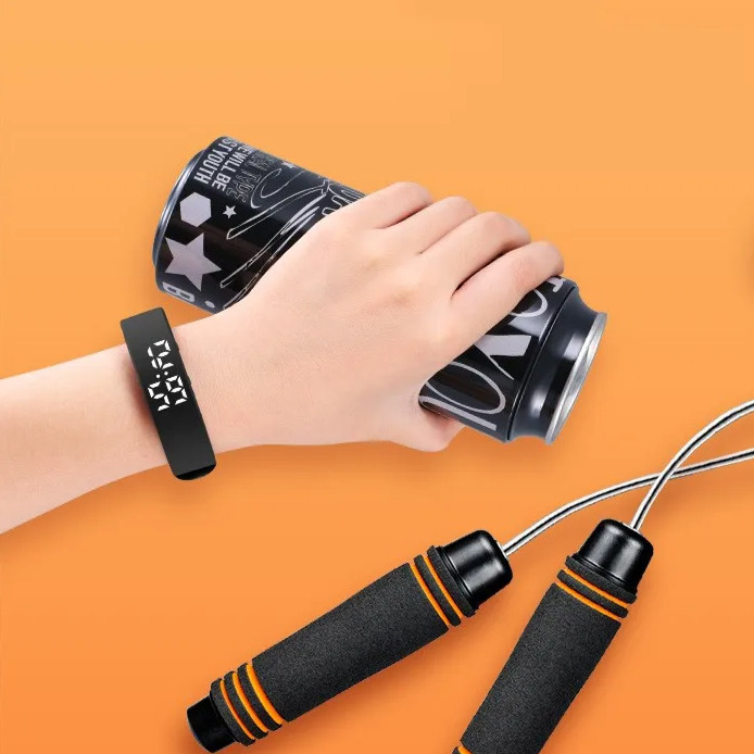 Фітнес-браслет Smart Digital Runner Band 2474 з USB-зарядкою, чорний — фото 6