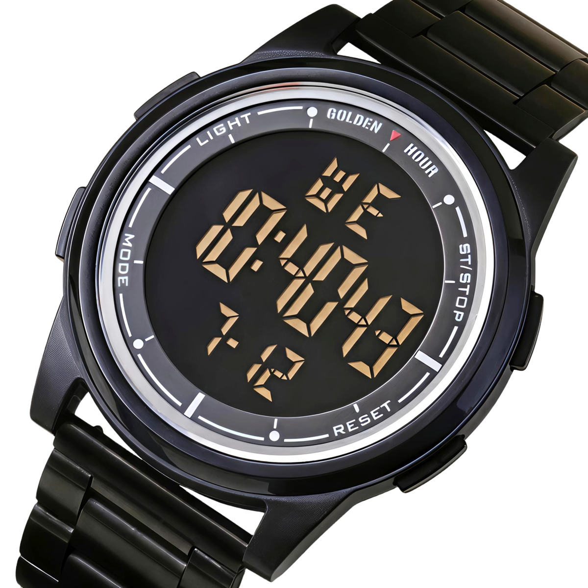 Чоловічий годинник GoldenHour Water Metal Black 2469 з двома чорними ремінцями — фото 1