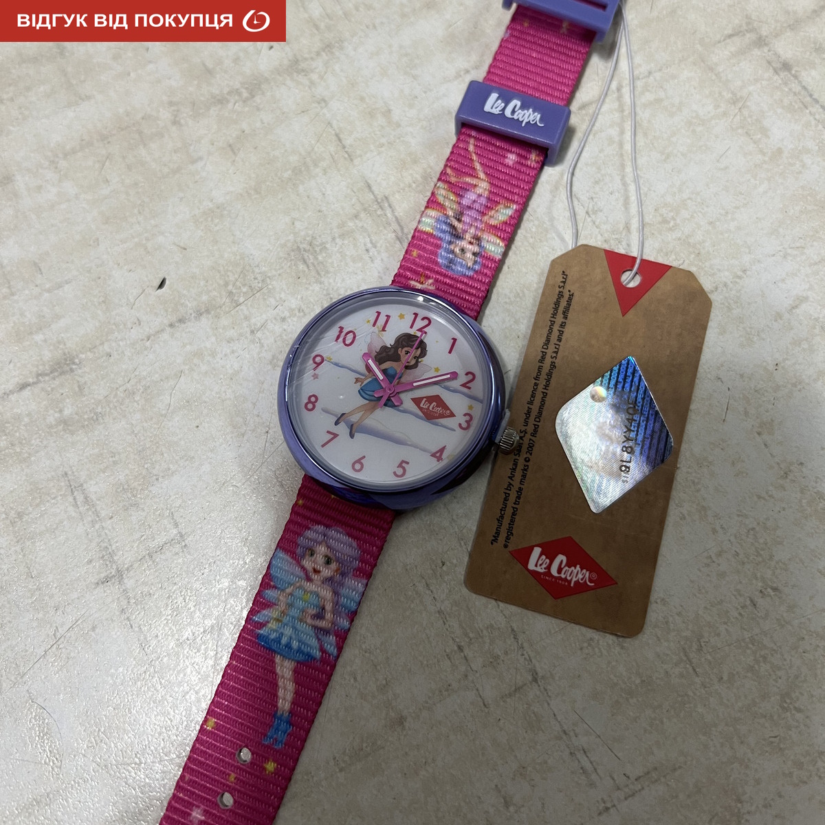Lee Cooper Girl дитячий годинник для дівчинки з рожевим ремінцем і фіолетовим корпусом — фото 6