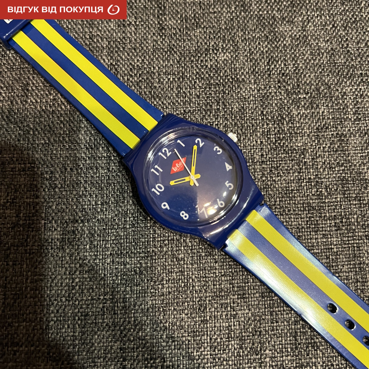 Дитячий годинник Lee Cooper Kids 1828 для хлопчиків, синьо-жовтий ремінець — фото 6