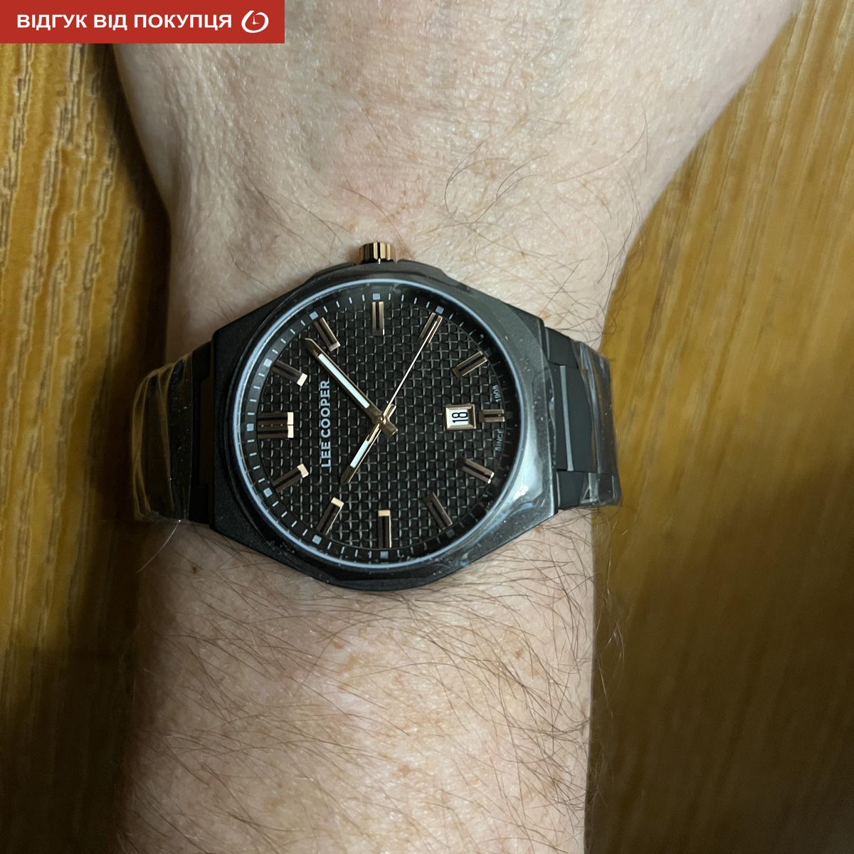 Чоловічий годинник Lee Cooper Knight Black 1835 з японським механізмом Miyota — фото 10
