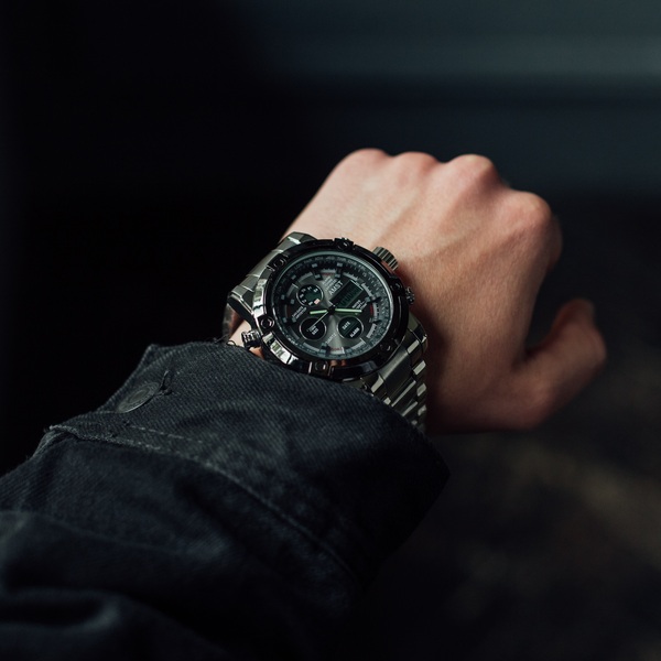 Чоловічий годинник AMST Mountain Steel 1241 зі сталевим браслетом, 50 мм — фото 4