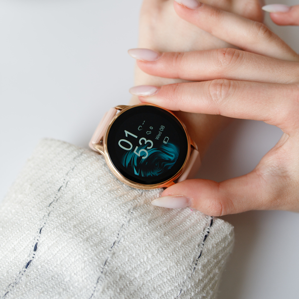 Жіночий смарт-годинник UWatch Smart Melisia Gold 1.33 дюйма з двома ремінцями — фото 4