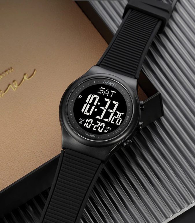 Чоловічий годинник Skmei Aston Sport 1139 з цифровим циферблатом, чорний — фото 4