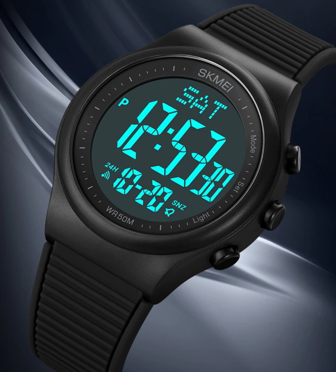 Чоловічий годинник Skmei Aston Sport 1139 з цифровим циферблатом, чорний — фото 7