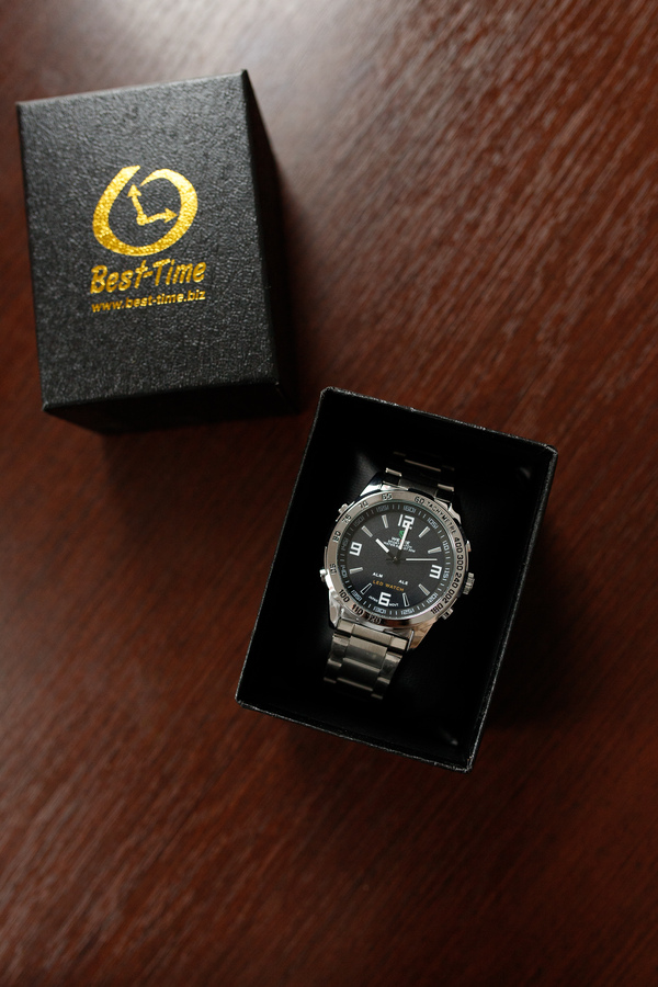 Чоловічий тактичний годинник Weide Standart Silver 1506 зі сталевим браслетом — фото 8