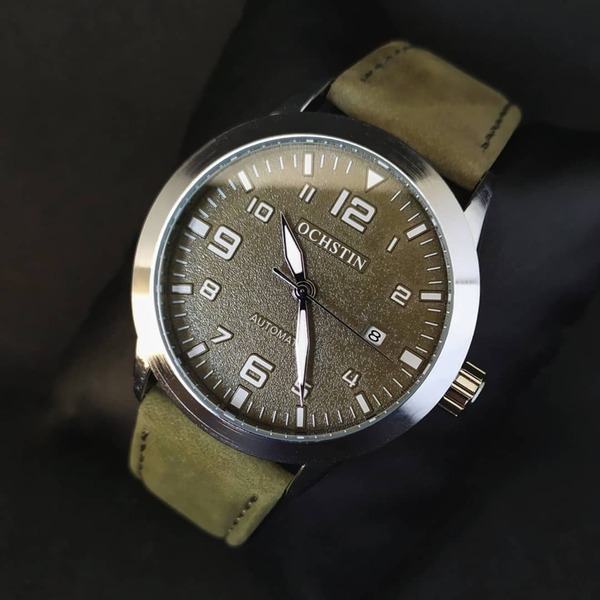 Чоловічий годинник Ochstin Military 8908 з автозаводом і темно-зеленим циферблатом — фото 10