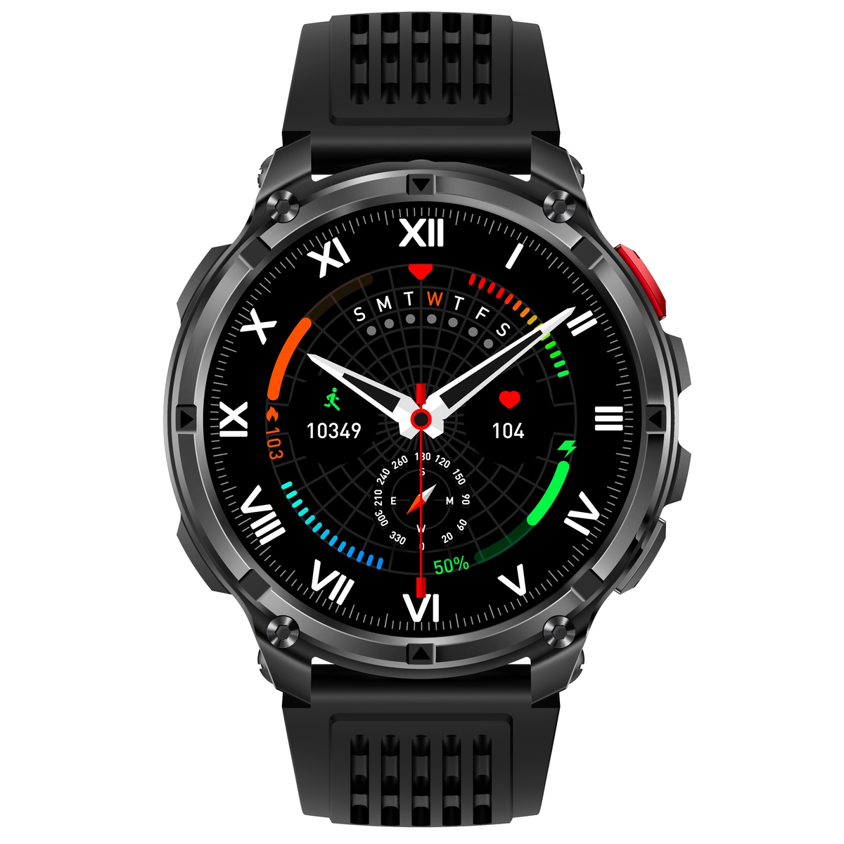 Смарт-годинник UWatch Smart Helicopter 1.7 IPS, Bluetooth-дзвінки, чорний — фото 2