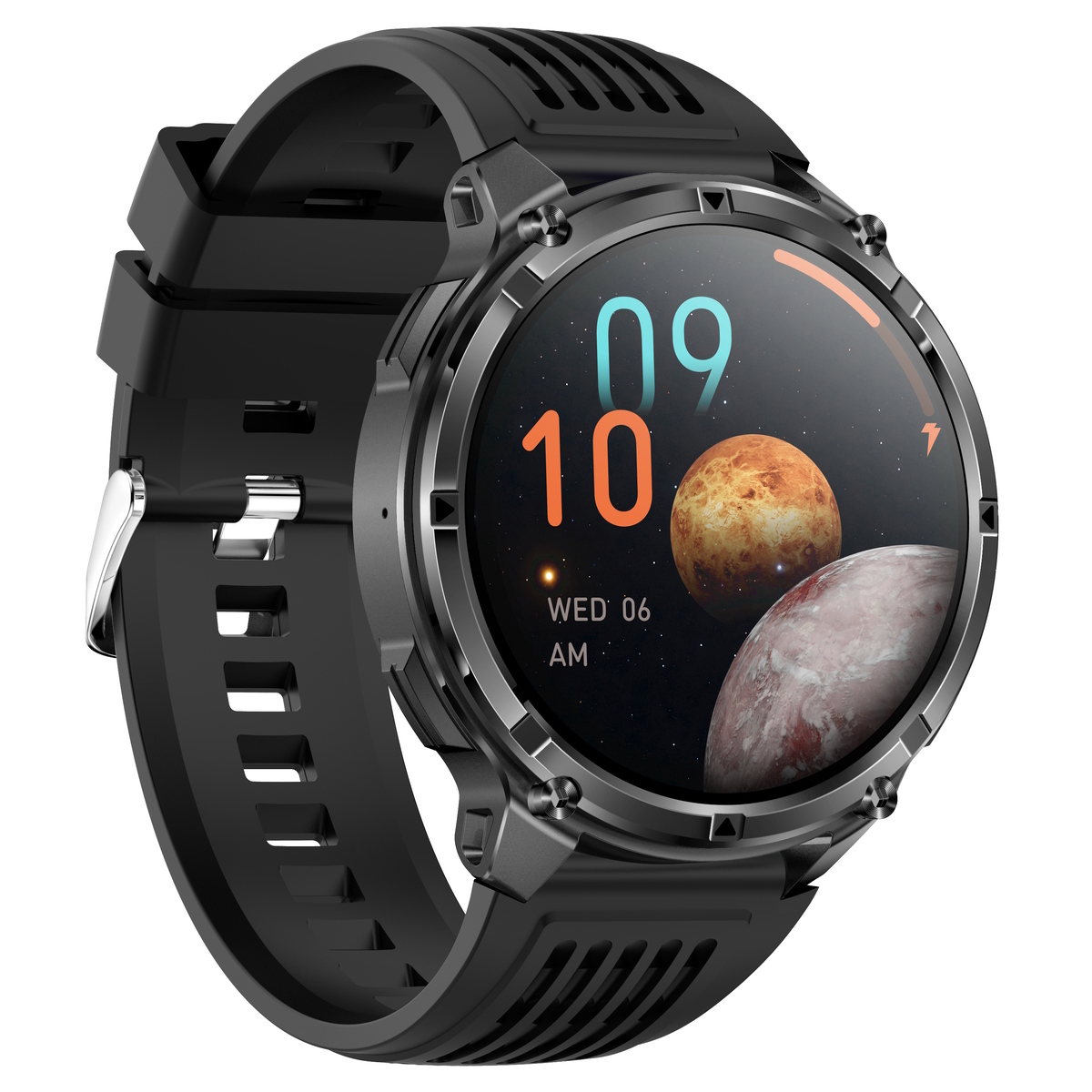 Смарт-годинник UWatch Smart Helicopter 1.7 IPS, Bluetooth-дзвінки, чорний — фото 3