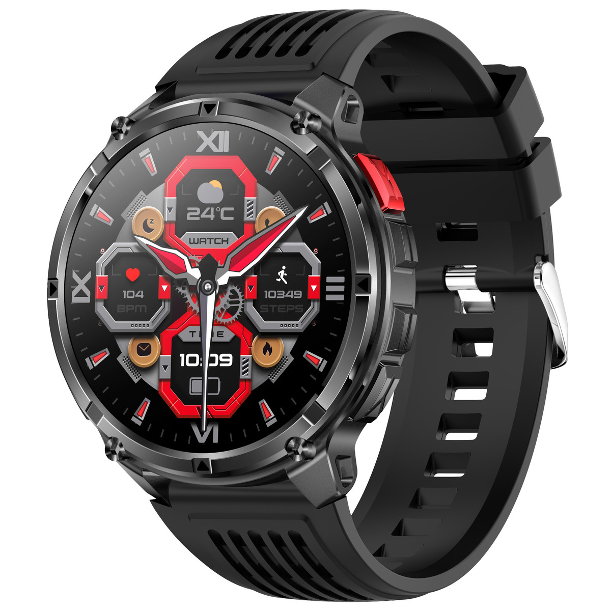 Смарт-годинник UWatch Smart Helicopter 1.7 IPS, Bluetooth-дзвінки, чорний — фото 8