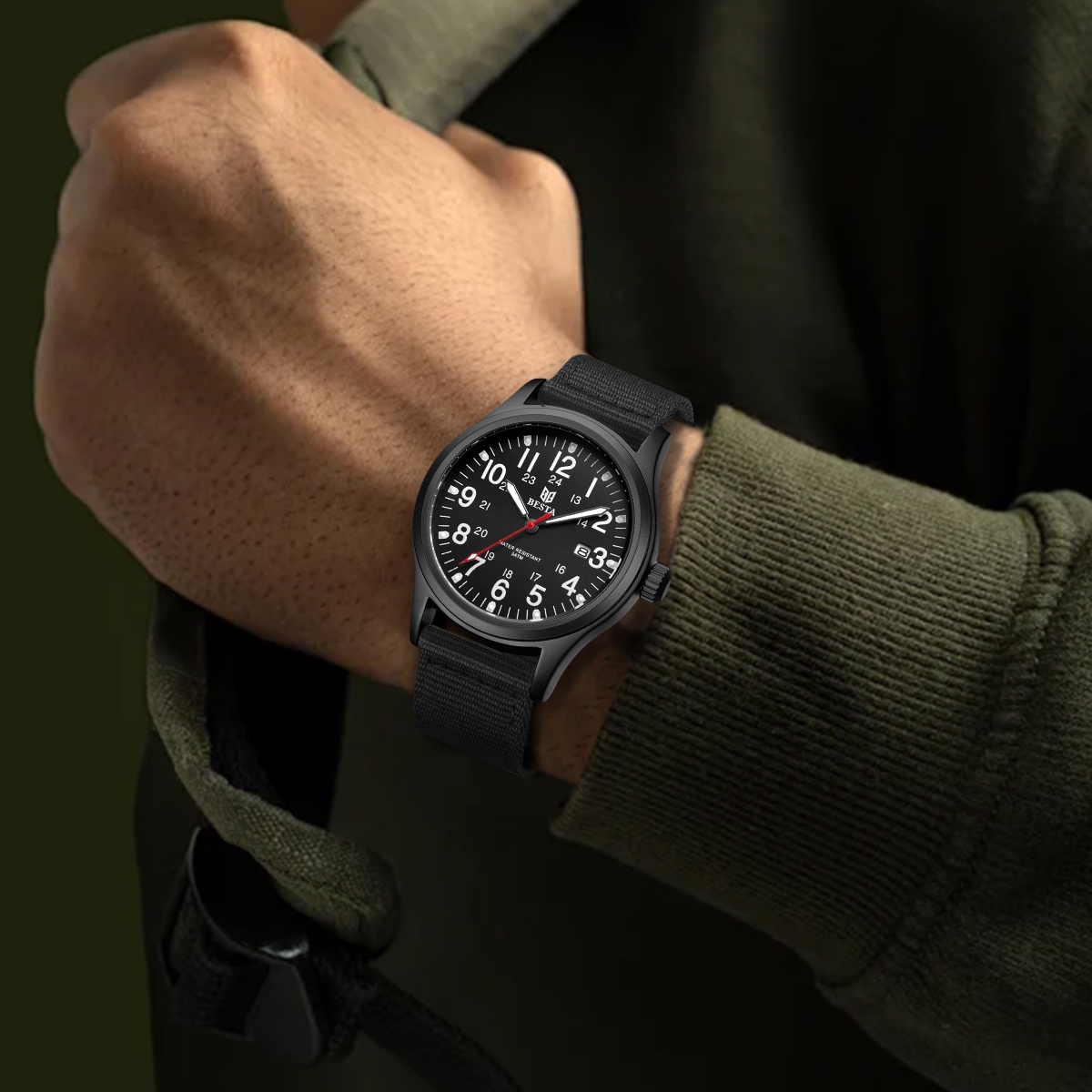 Чоловічий годинник Besta Command Black 2065 з японським кварцовим механізмом Miyota — фото 4