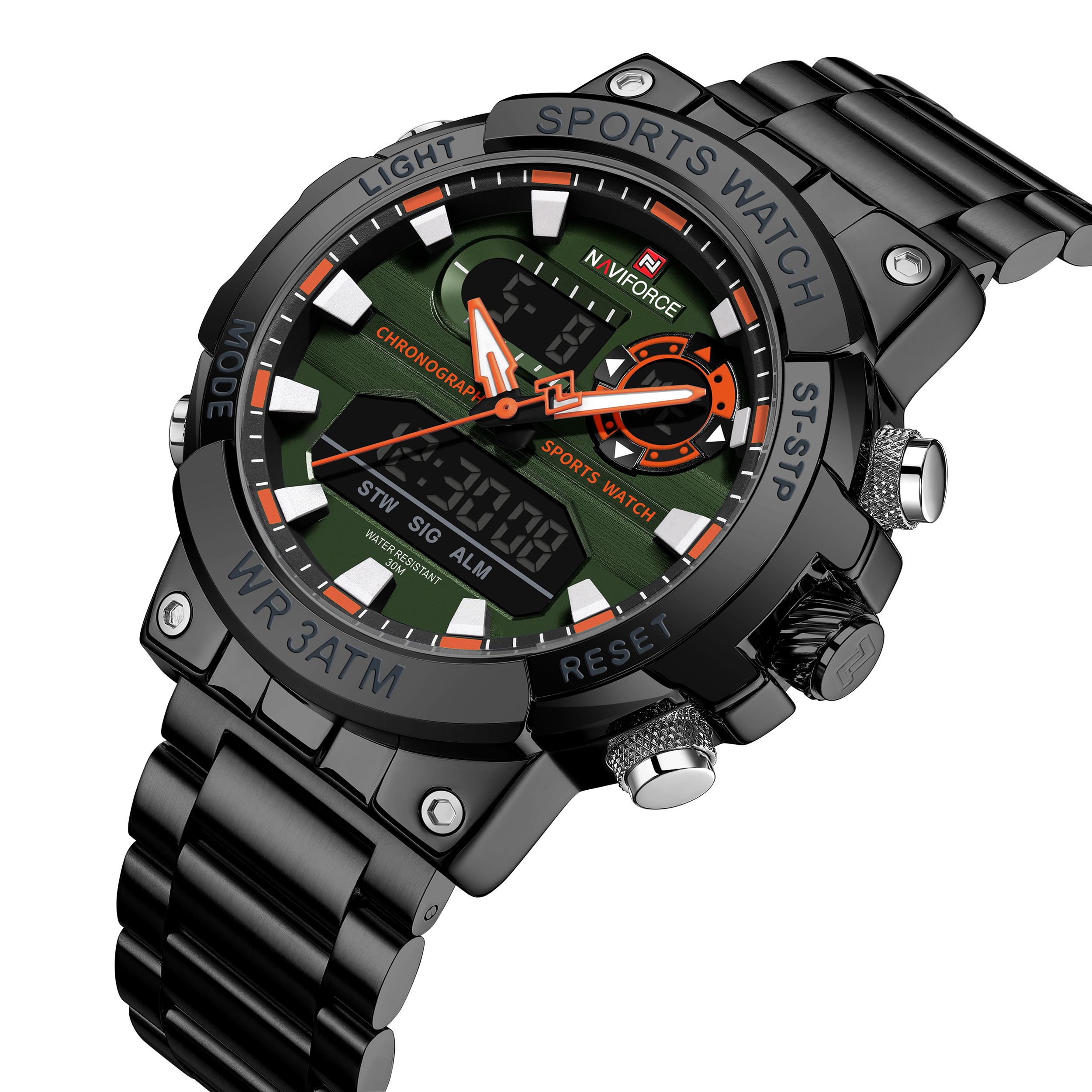 Чоловічий годинник Naviforce Brutal 2057 з японським кварцовим механізмом Seiko — фото 1