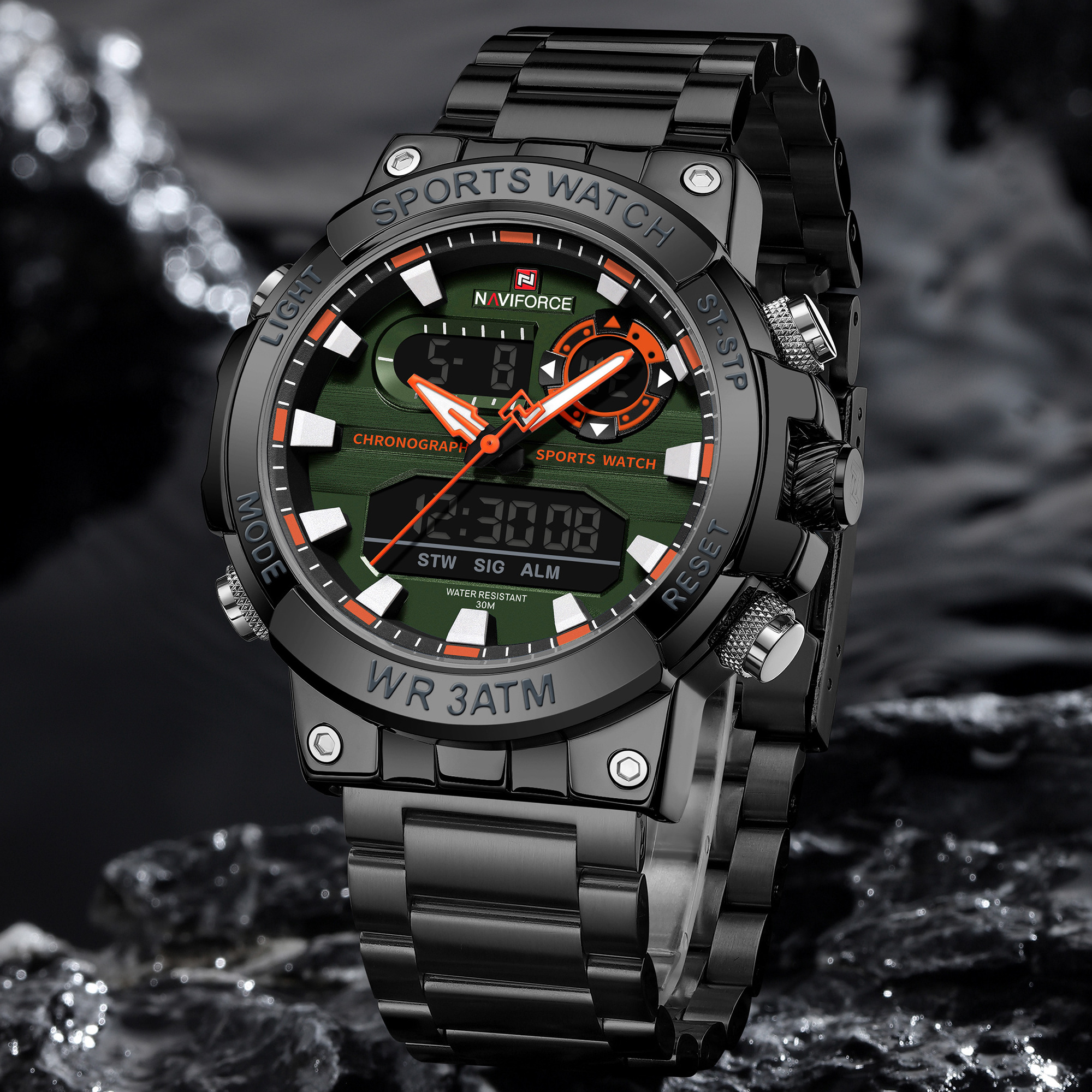 Чоловічий годинник Naviforce Brutal 2057 з японським кварцовим механізмом Seiko — фото 4