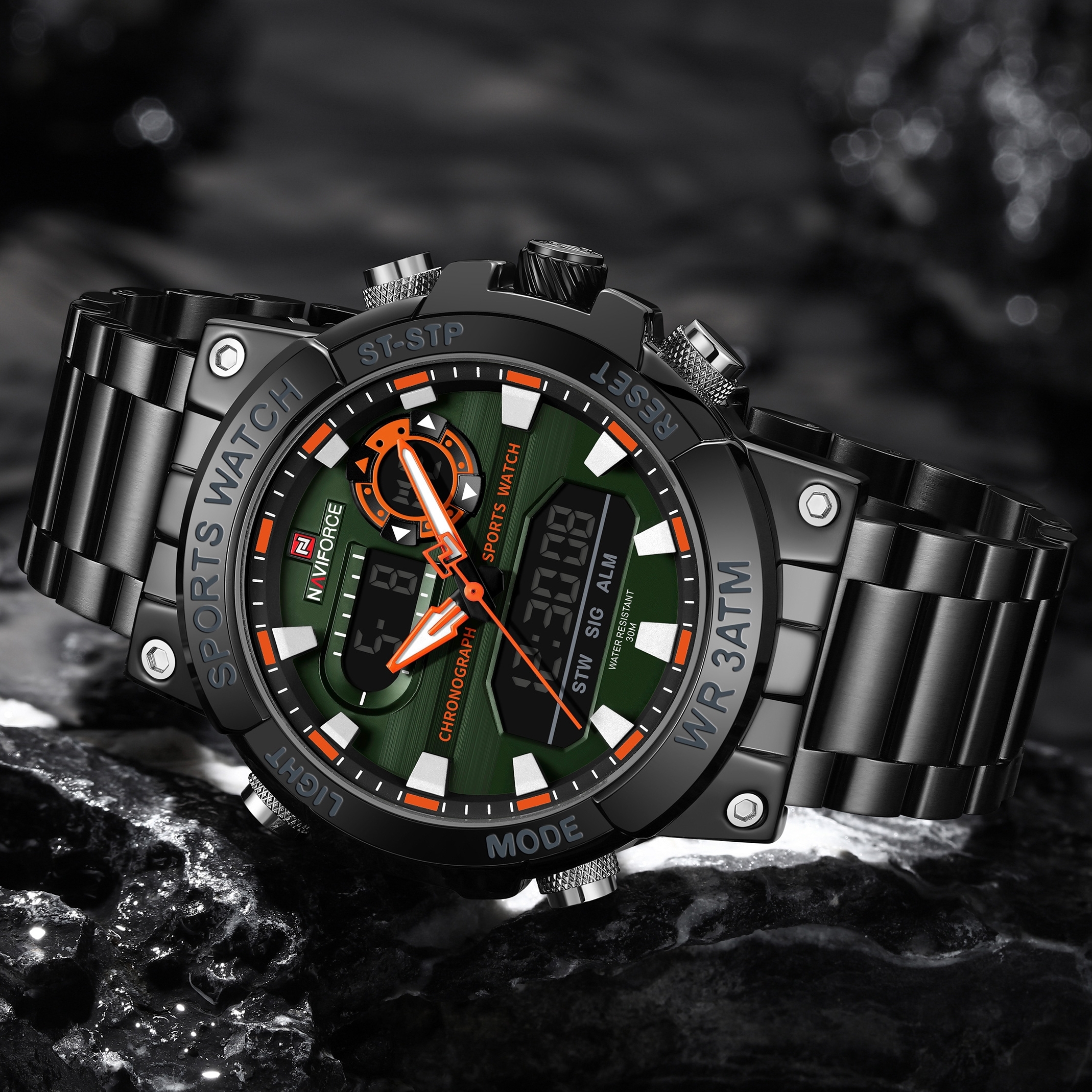Чоловічий годинник Naviforce Brutal 2057 з японським кварцовим механізмом Seiko — фото 5