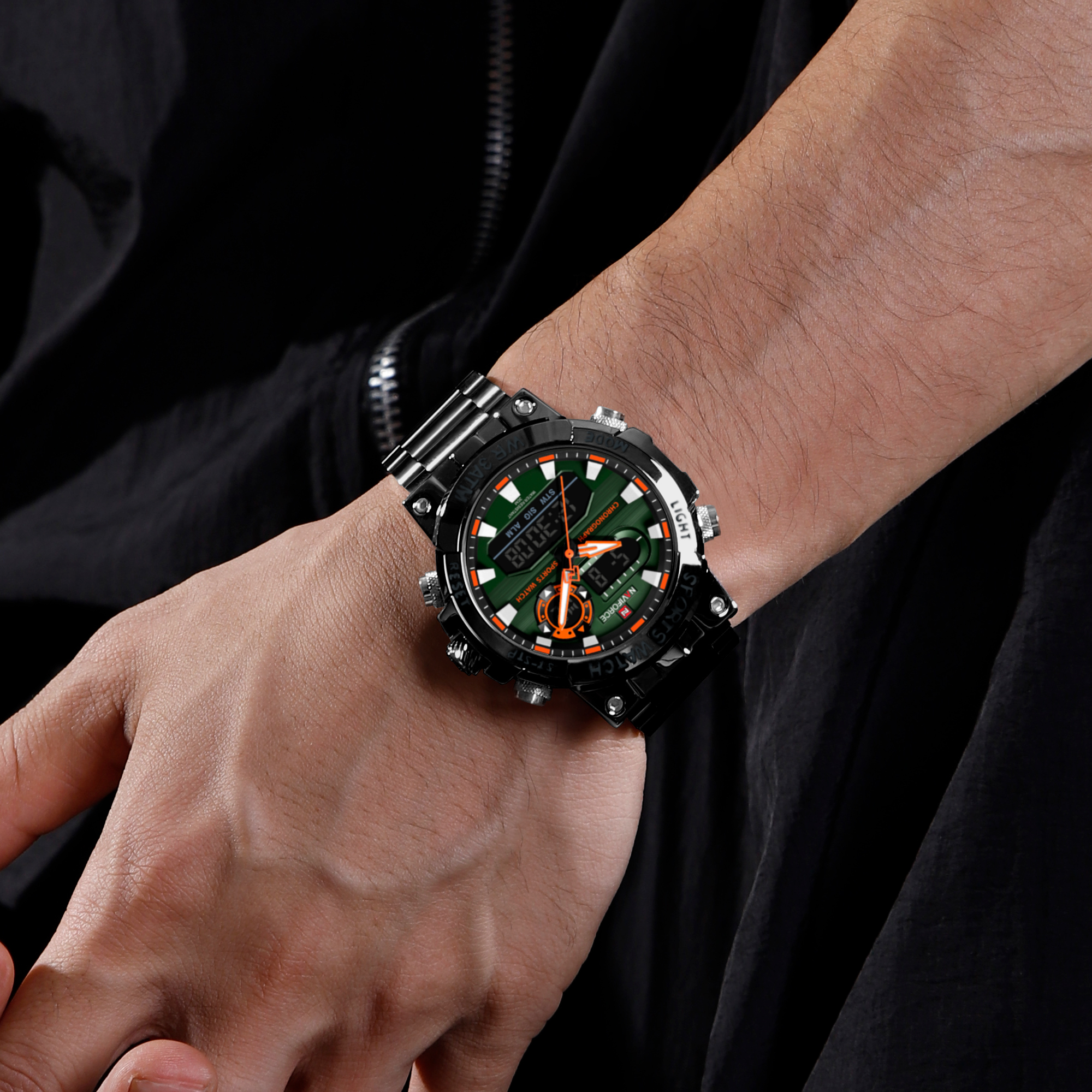 Чоловічий годинник Naviforce Brutal 2057 з японським кварцовим механізмом Seiko — фото 6