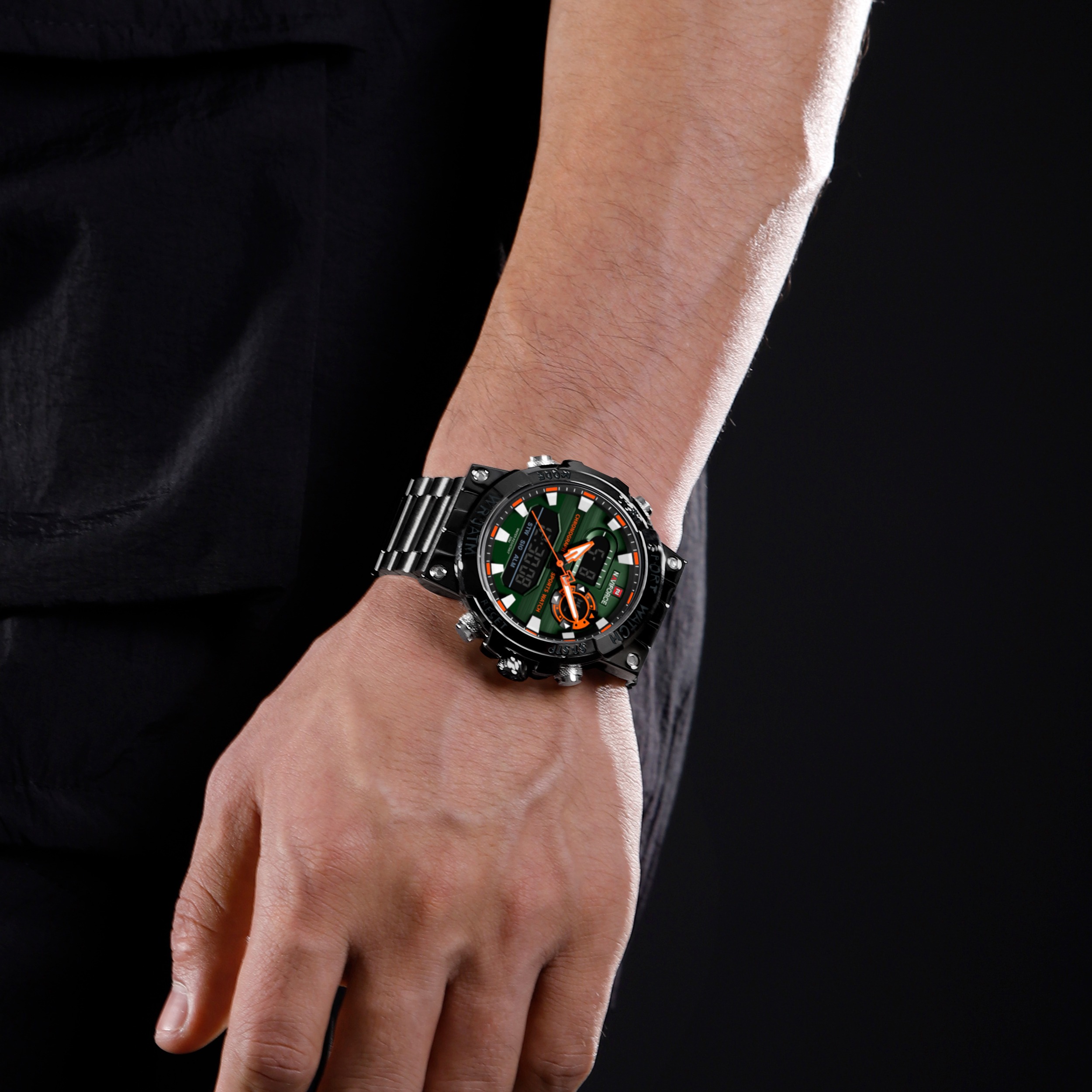 Чоловічий годинник Naviforce Brutal 2057 з японським кварцовим механізмом Seiko — фото 8