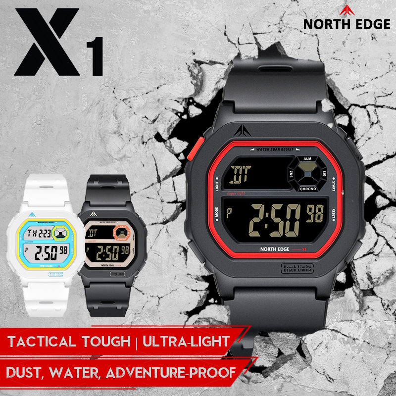 Чоловічий годинник North Edge X1 5BAR 2059 з чорним цифровим циферблатом — фото 4