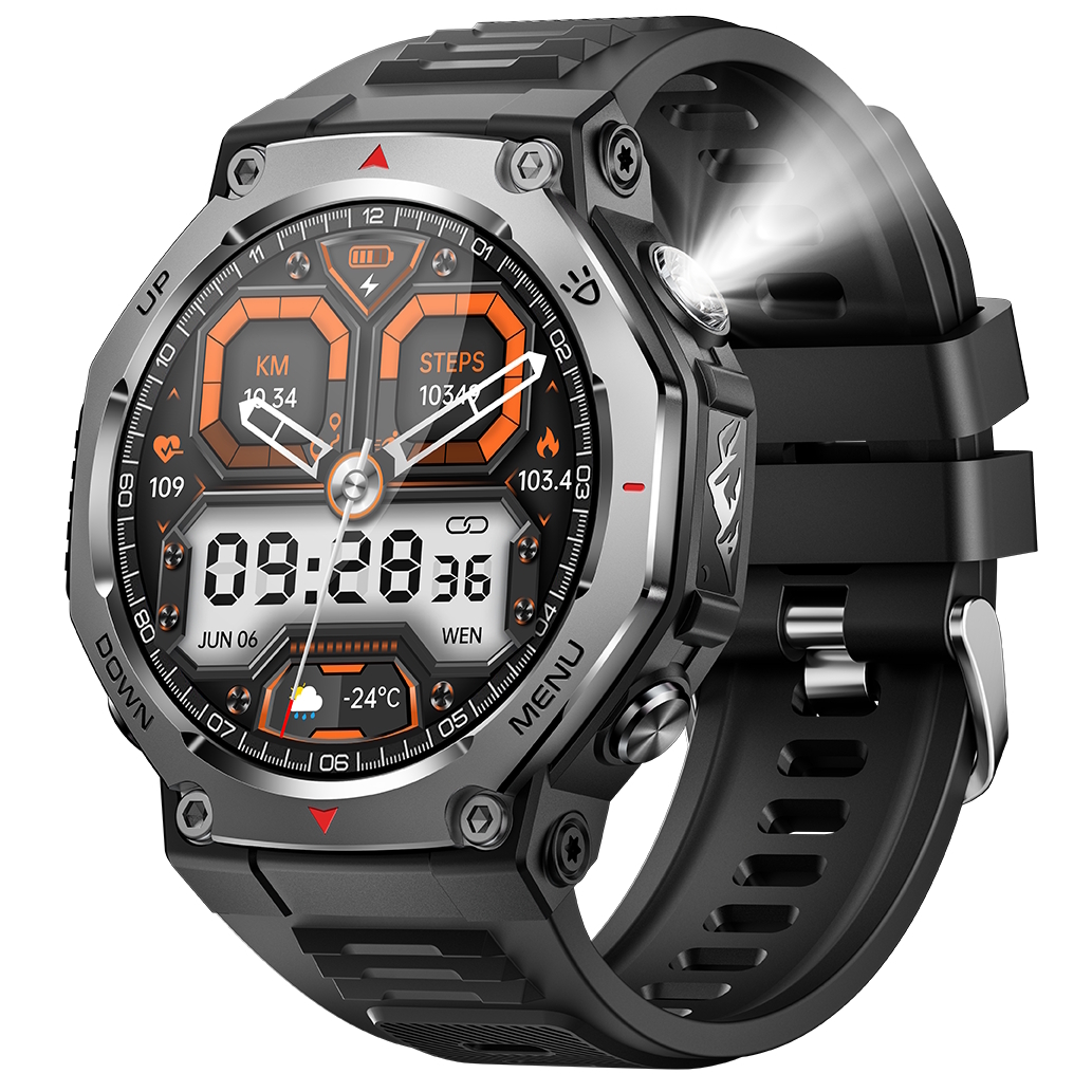 UWatch Smart Expedition Pro 2054 чоловічий смарт-годинник AMOLED, сталь, 5 атм — фото 1