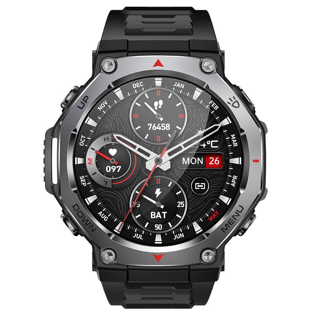 UWatch Smart Expedition Pro 2054 чоловічий смарт-годинник AMOLED, сталь, 5 атм — фото 2