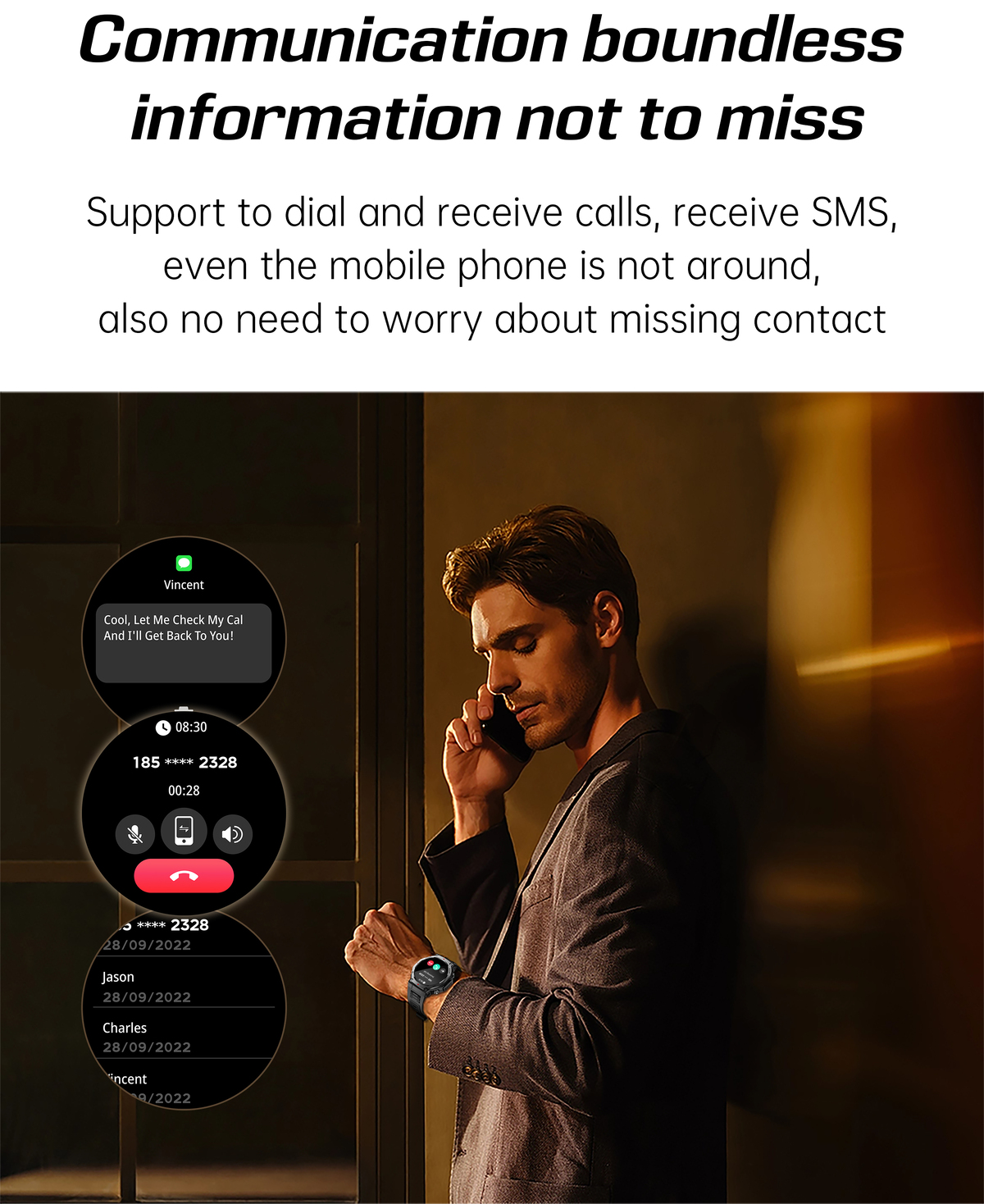 UWatch Smart Expedition Pro 2054 чоловічий смарт-годинник AMOLED, сталь, 5 атм — фото 6