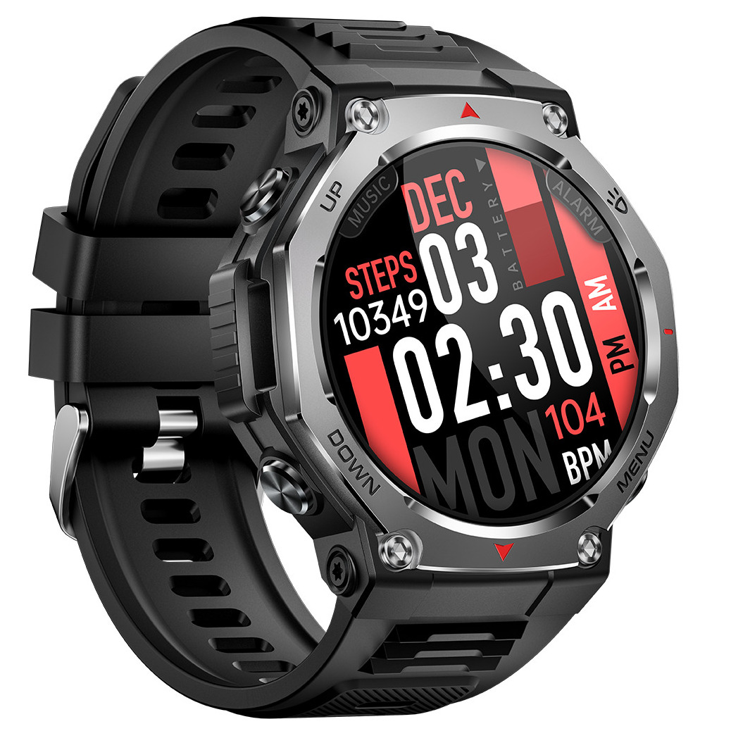 UWatch Smart Expedition Pro 2054 чоловічий смарт-годинник AMOLED, сталь, 5 атм — фото 7