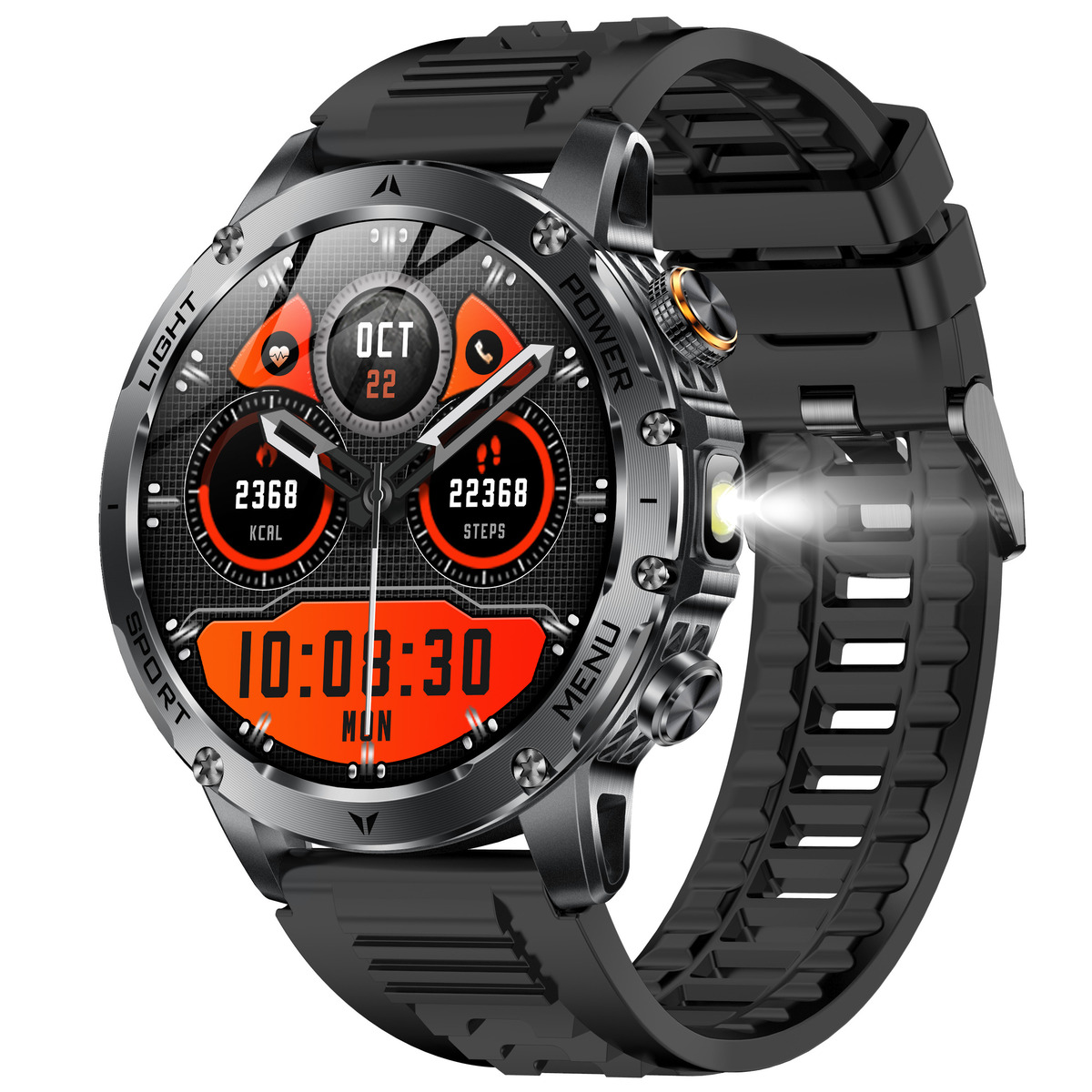UWatch Smart Power Ultra Rubber 1.7 зі сталевим корпусом і 2 ремінцями