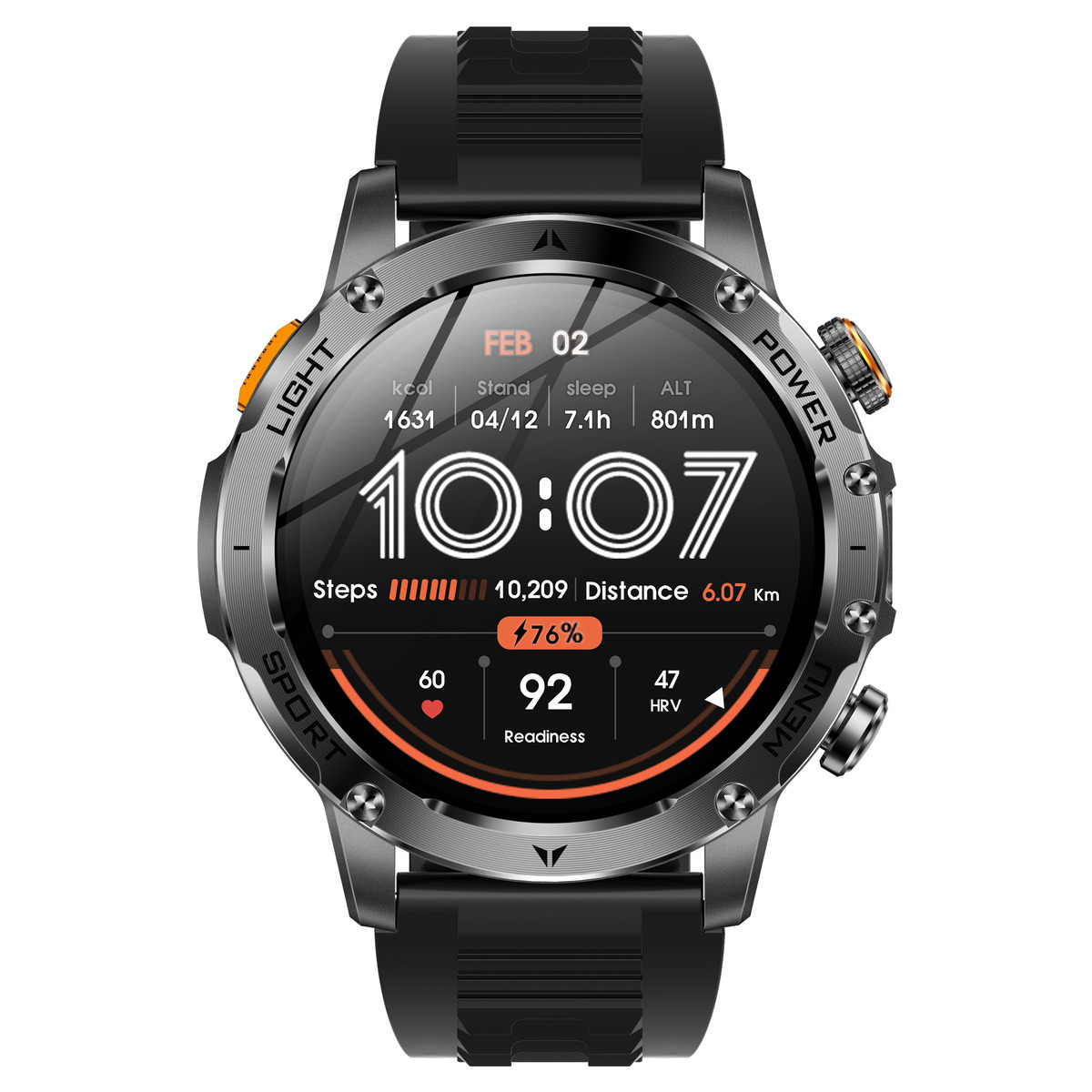UWatch Smart Power Ultra Rubber 1.7 зі сталевим корпусом і 2 ремінцями — фото 10