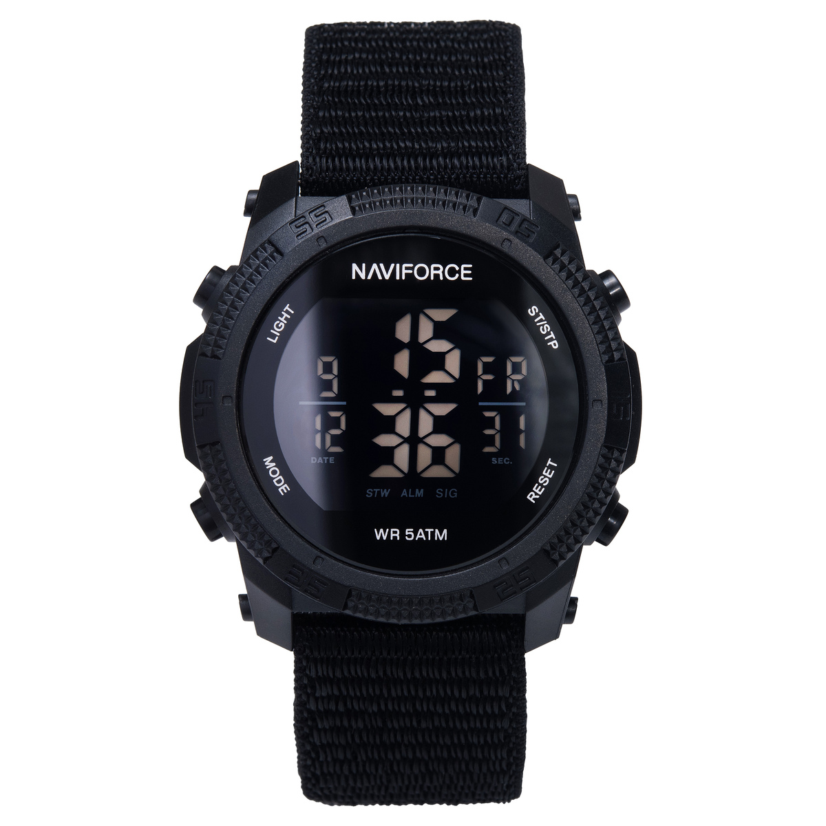 Чоловічий годинник Naviforce Europe Armor Black 2131 з двома ремінцями — фото 1