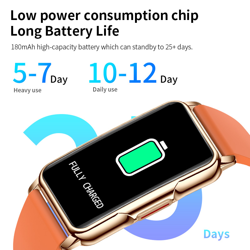 UWatch Smart Mioband Nano+ Orange фітнес-браслет OLED 1,47 з 2 ремінцями — фото 3