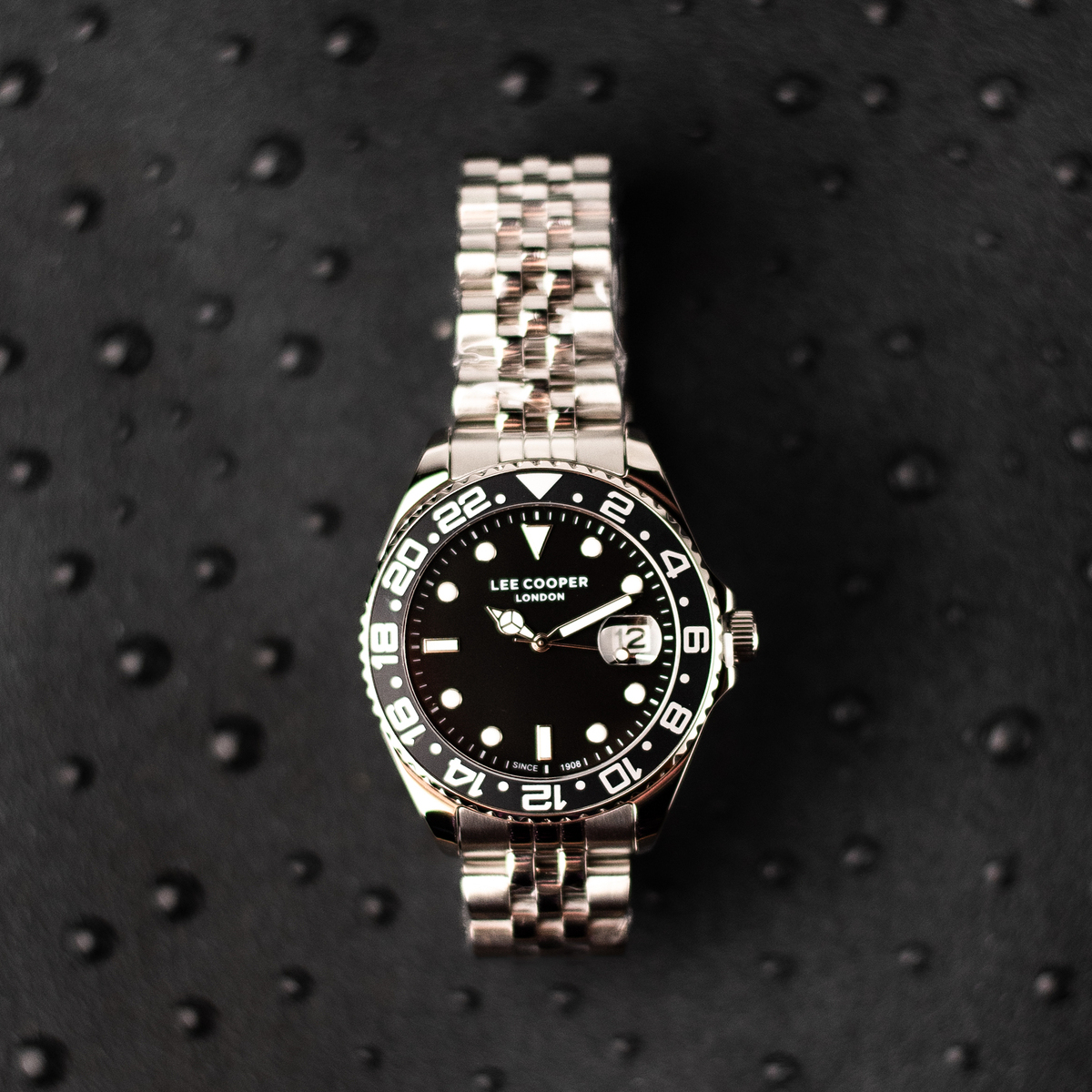 Чоловічий годинник Lee Cooper Daytona Black 1966 з чорним циферблатом — фото 5