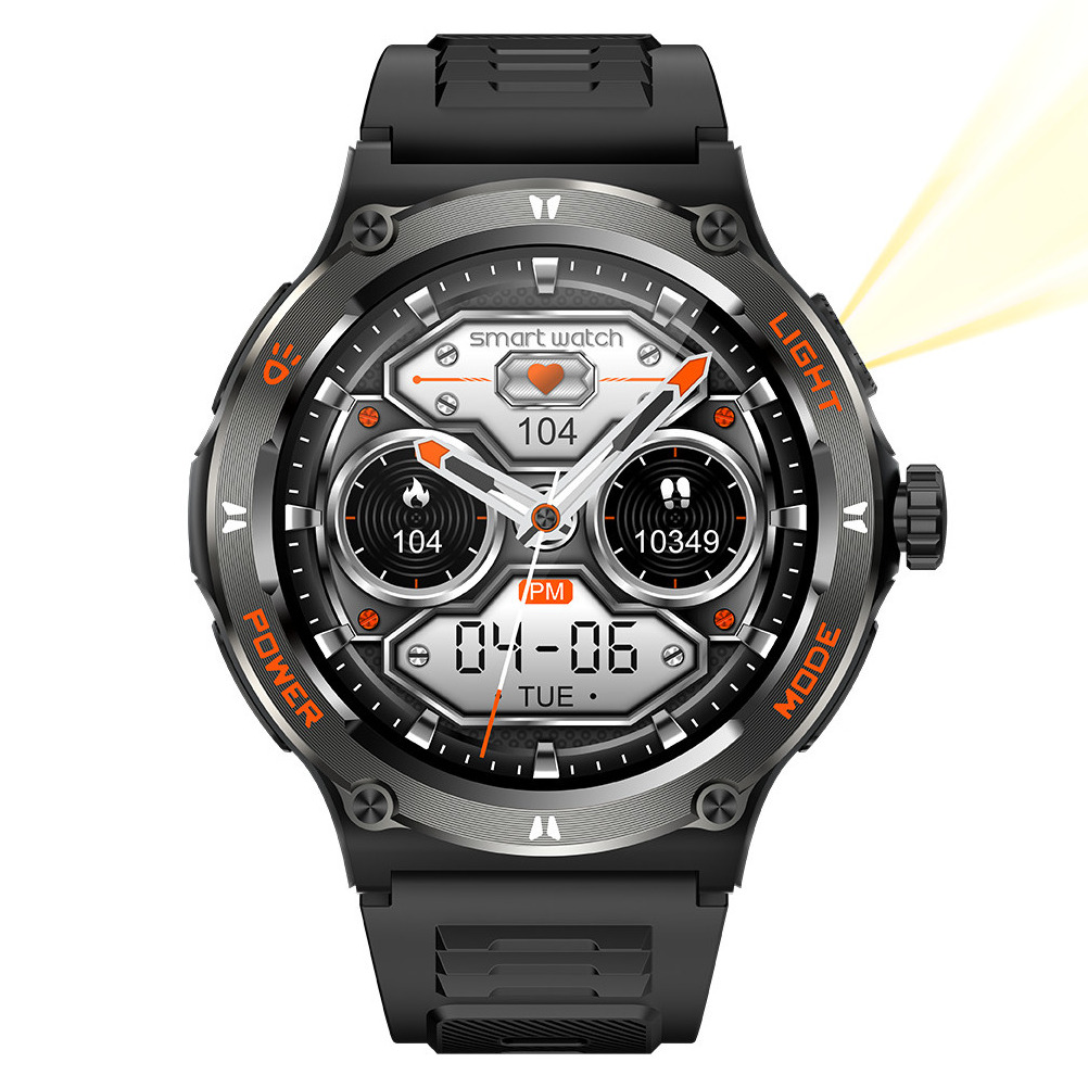 Смартгодинник UWatch Smart Advanture з компасом і ліхтариком, чорний — фото 6