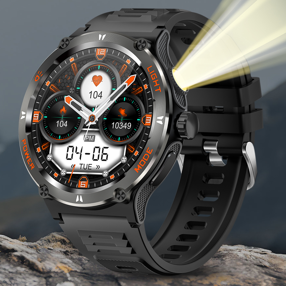 Смартгодинник UWatch Smart Advanture з компасом і ліхтариком, чорний — фото 7