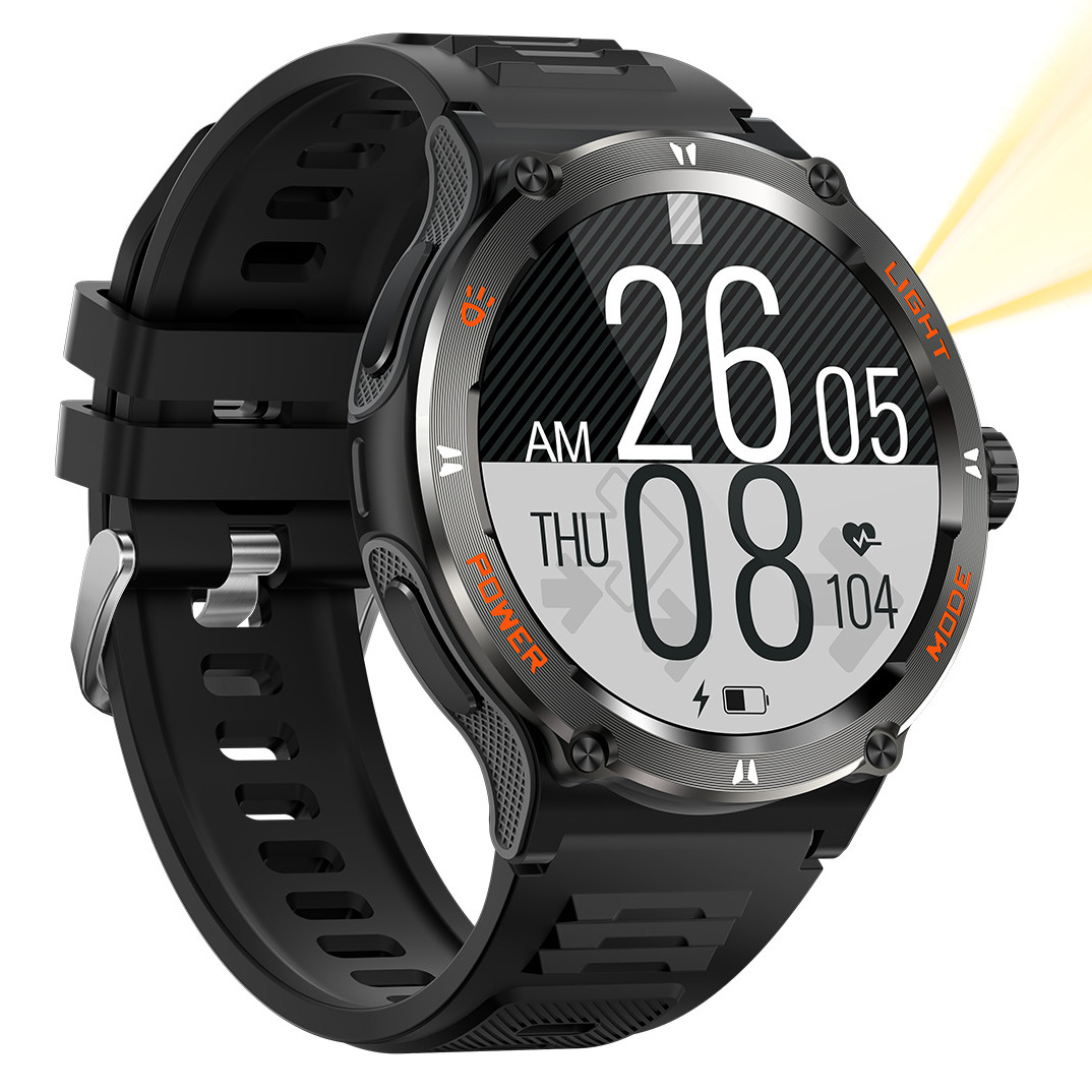 Смартгодинник UWatch Smart Advanture з компасом і ліхтариком, чорний — фото 8