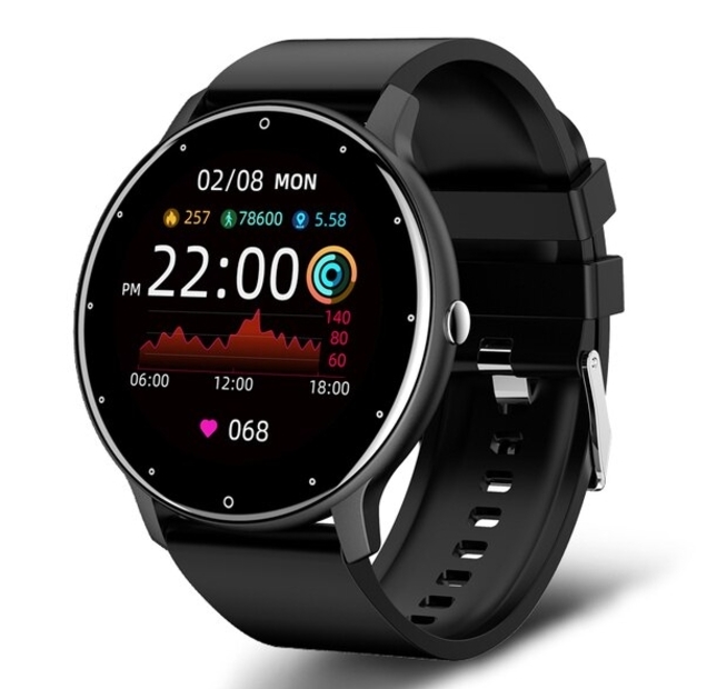 Смарт-годинник UWatch Smart Classic Black 1.28″ з чорним каучуковим ремінцем — фото 8