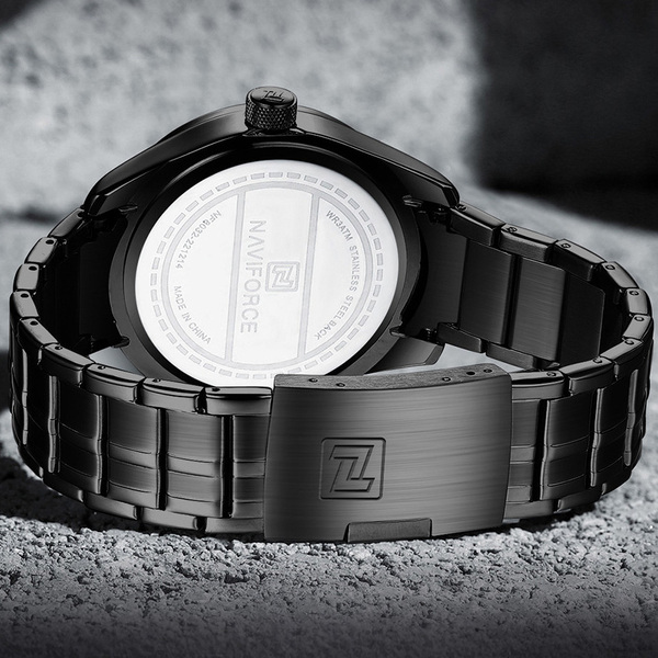 Чоловічий годинник Naviforce Perfect 1578 з чорним сталевим браслетом — фото 10