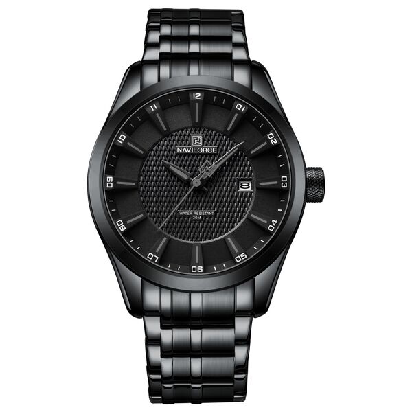 Чоловічий годинник Naviforce Perfect 1578 з чорним сталевим браслетом — фото 2