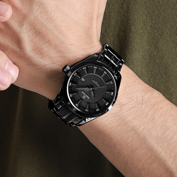 Чоловічий годинник Naviforce Perfect 1578 з чорним сталевим браслетом — фото 4