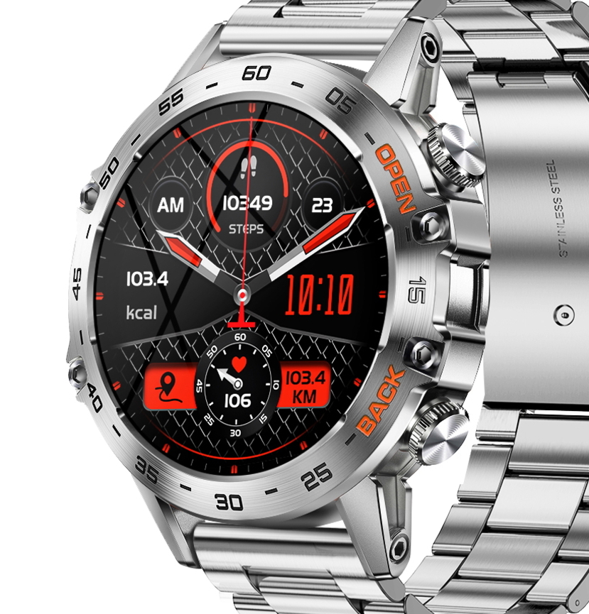 Смарт-годинник UWatch Smart Delta K52 Silver зі сталевим корпусом і 2 ремінцями — фото 2