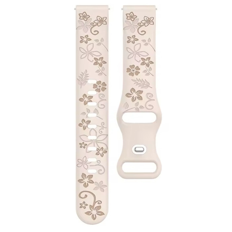 Besta Flower Beige 16 мм каучуковий жіночий ремінець бежевий — фото 3