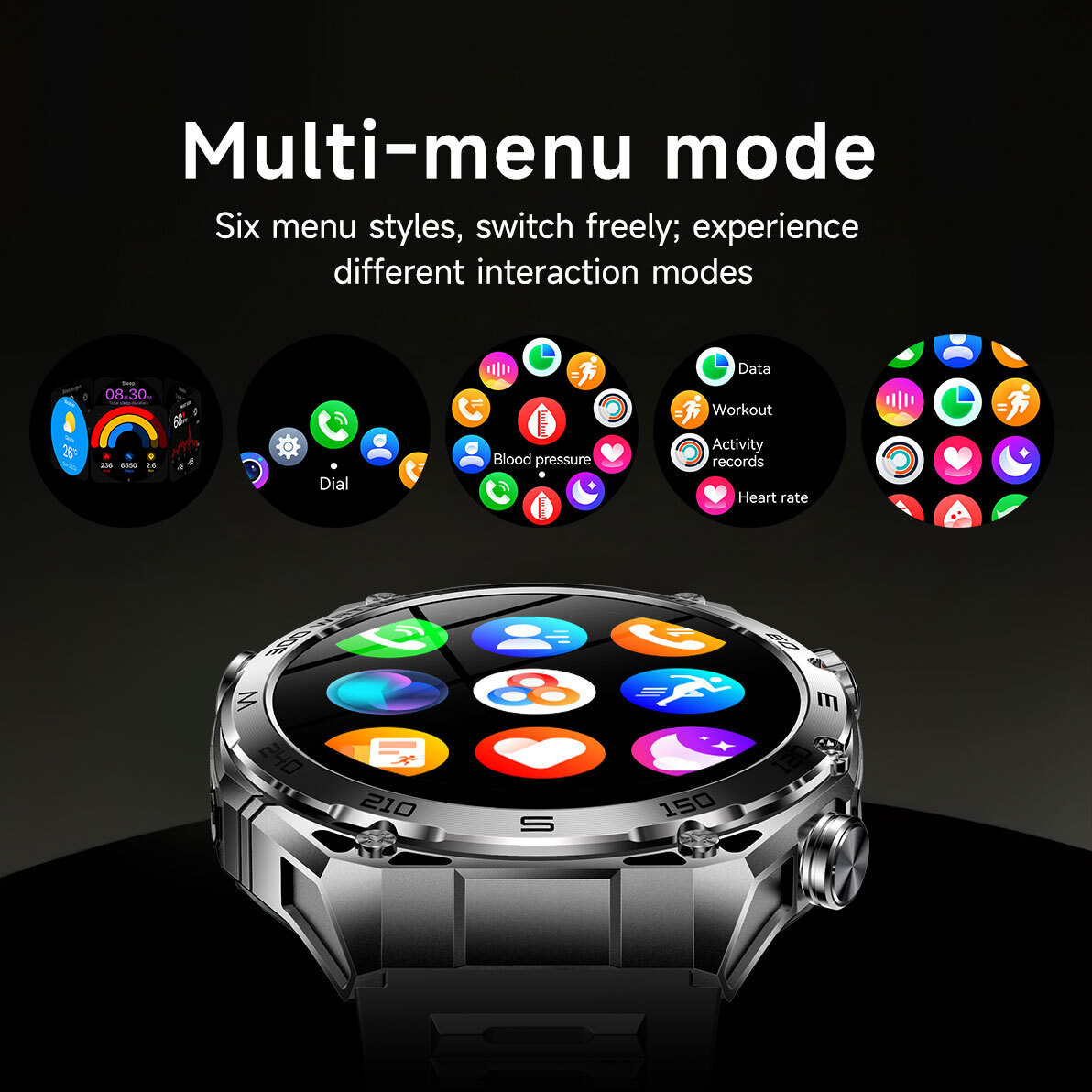 Смартгодинник UWatch Smart Flash Rubber Silver 1.53″, Bluetooth-дзвінки, 2 ремінці — фото 8