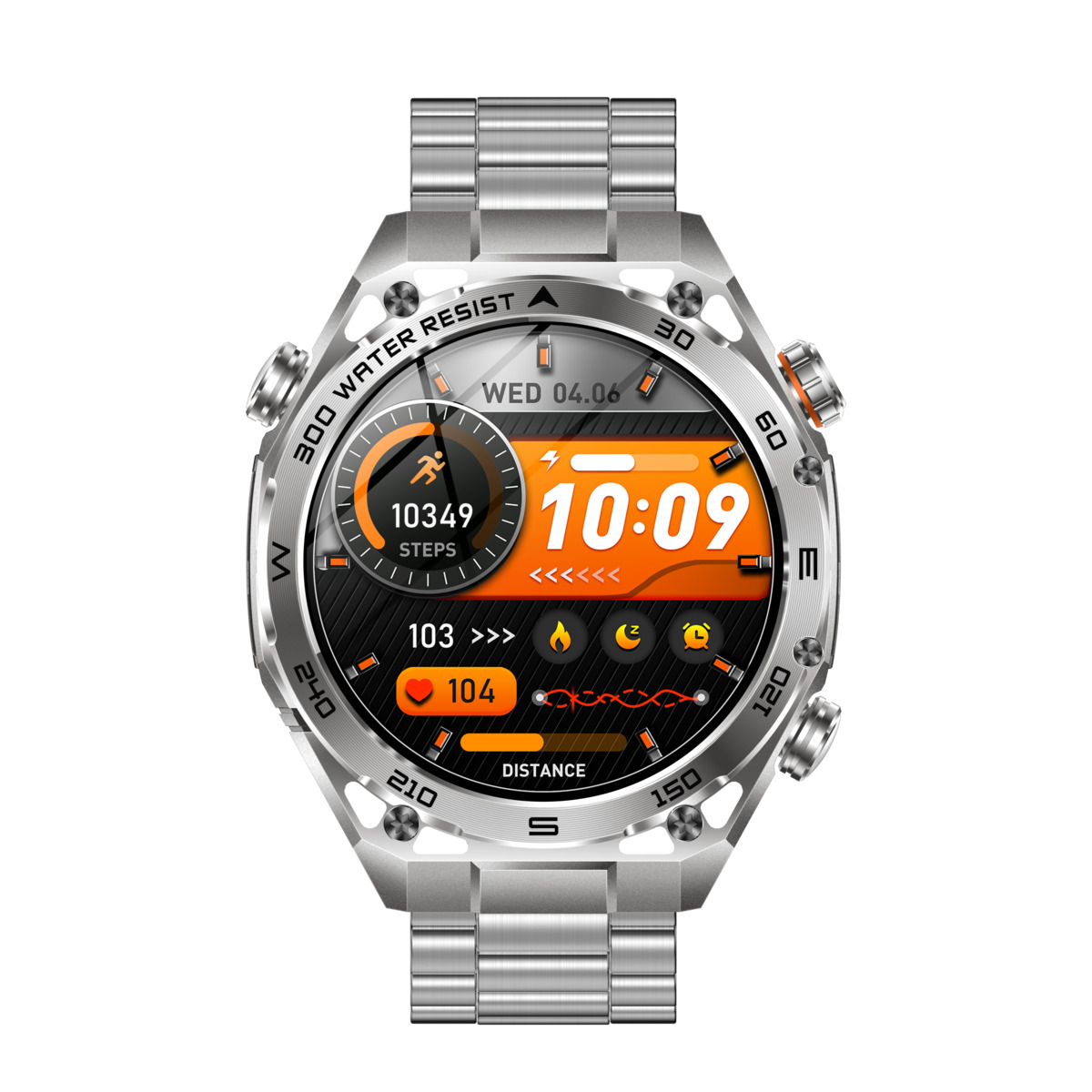 Смартгодинник UWatch Smart Flash Steel Silver 1.53″, Bluetooth-дзвінки, 2 ремінці — фото 3