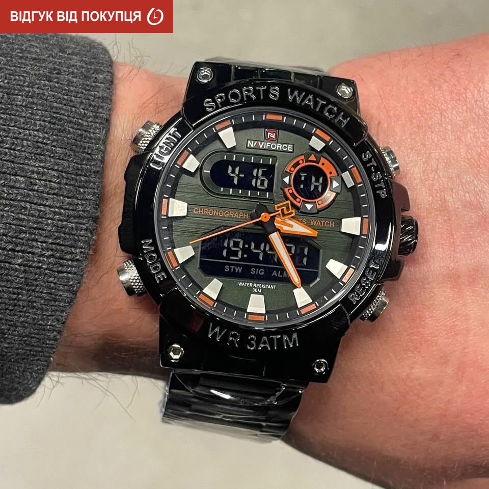Чоловічий годинник Naviforce Brutal 2057 з японським кварцовим механізмом Seiko — фото 10