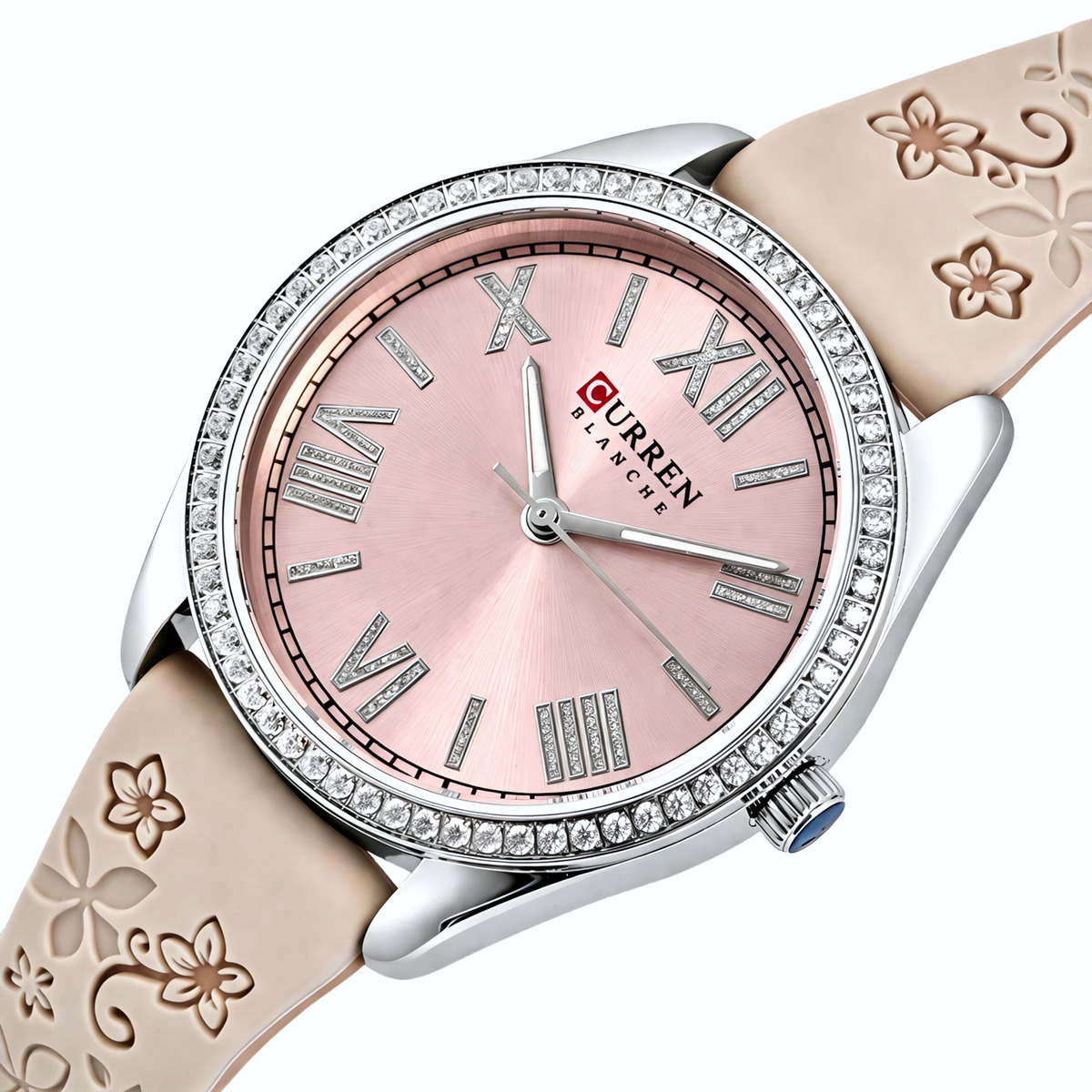 Жіночий годинник Curren Silvia Beige Flower 2385 з 2 ремінцями — фото 1
