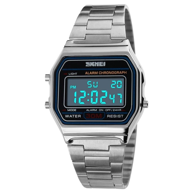 Чоловічий годинник Skmei Popular Silver 1123S зі сталевим браслетом — фото 1