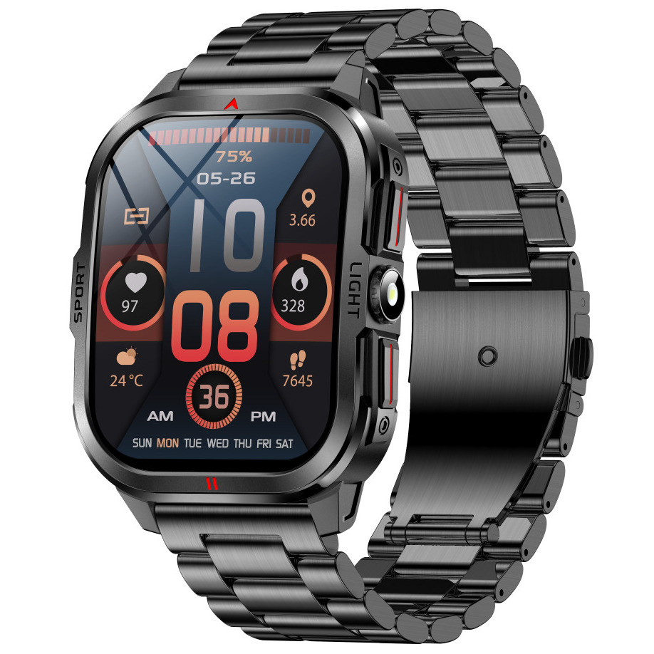 Смартгодинник UWatch Smart Fantastic Steel 2.01 IPS Retina, сталевий корпус, 2 ремінці — фото 8